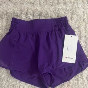 lululemon athletica College Purple Hotty Hot Athletic Shorts
